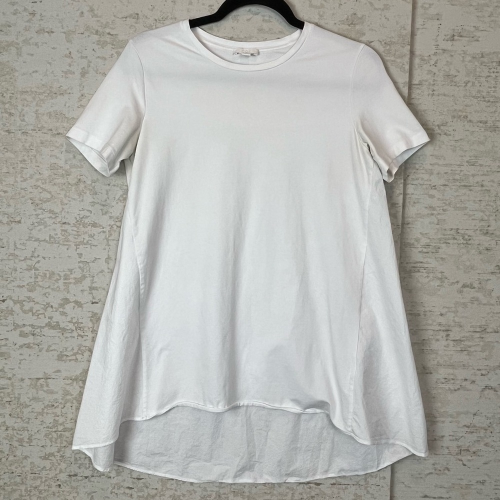 COS White Top XS Short Sleeve Old Money Quiet Luxury Closet Staple Capsule Piece